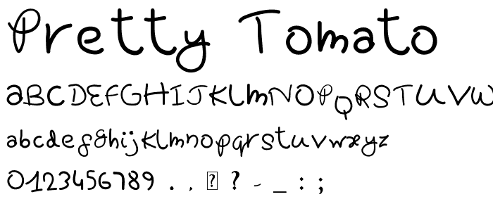 Pretty tOmAtO font